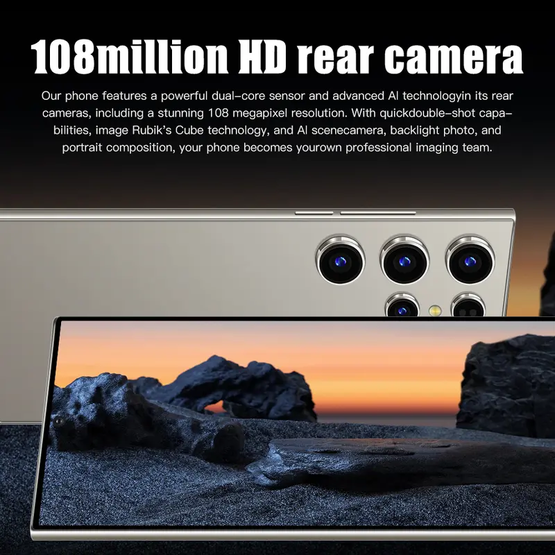 Hp Samsug Galxy S24 Ultra Ponsel Baru AndoridMurah Handphone 7.5inci Layar HD Orginal Smartphone Ram16GB+ROM 1TB8000mAh Baterai FastCharge50MP+108MP HD Kamera 2