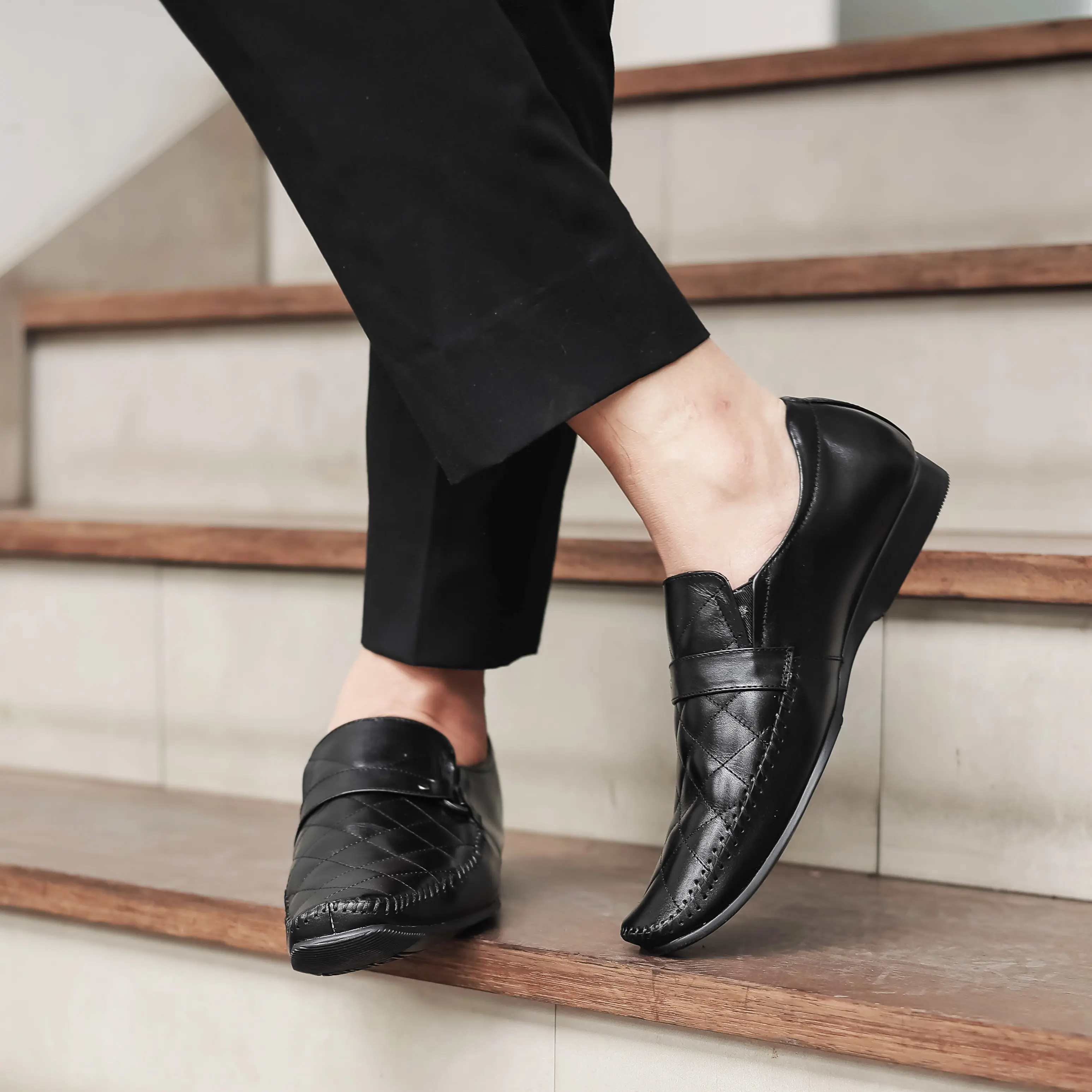 Marelli Sepatu Semi Formal Moccasin Loafer Driving Pria kulit asli - 6065