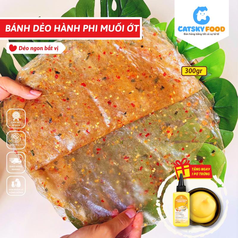   Combo Bánh Mix Vị  Bánh Tráng Phơi Sương Dẻo Phơi Sương Mix Vị - Tặng Chai Bơ Trứng - Ăn Vặt Catsky Food 
