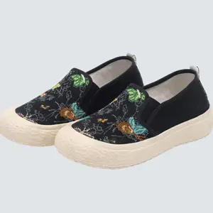 Ruimo Fashion TM - Sepatu Wanita Slip On Fashionable Motif Butterfly Premium High Quality Import Karet Merah Shoes