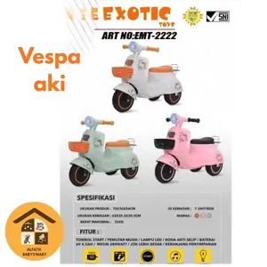 ( ALFATH BABY’SMART # FREE KARDUS BUBLE WRAP) MAINAN SEPEDA MOTOR AKI EXOTIC ET 2222 DENGAN MUSIK DAN LAMPU COCOK UNTUK KADO HADIAH