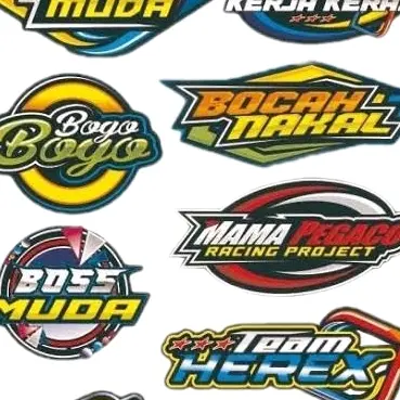 stiker keren murah sesuai keinginan  bahan tidak mudah luntur