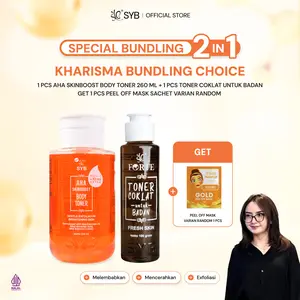 【Kharisma Bundling Choice】 - Body Toner New Netto 250ml(+10ml Extra)+ Body Toner 100ml *Get 1pc Peel Off Mask Varian Random*