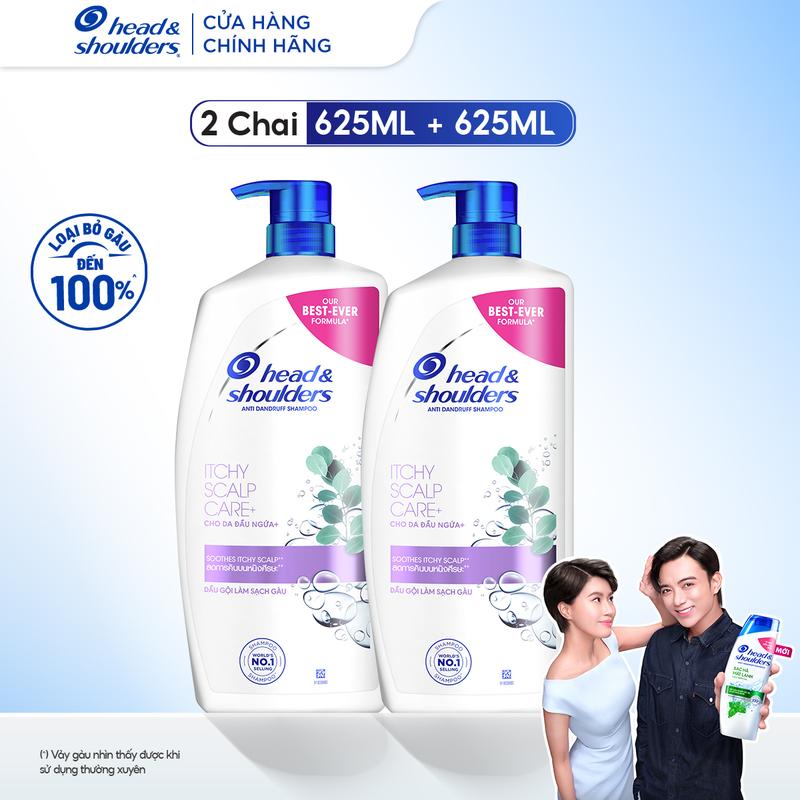 Combo 2 Dầu Gội HEAD & SHOULDERS Giảm Ngứa Da Đầu Chai 625ml + 625ml