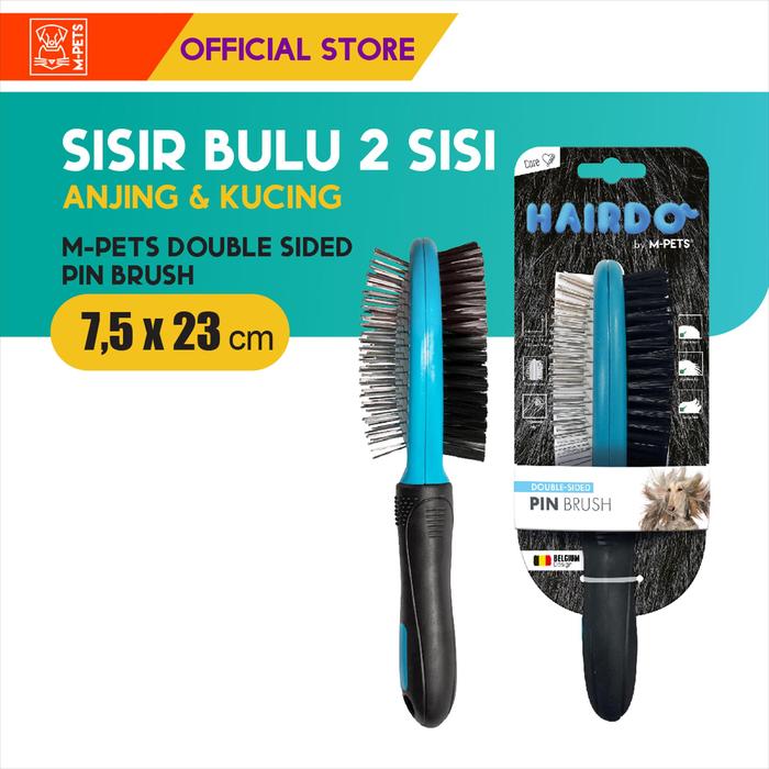 Gambar M-Pets Double Sided Pin Brush / Sisir Bulu Anjing Kucing 2 Sisi dari M-Pets Volk Pets Indonesia Kota Tangerang Tokopedia