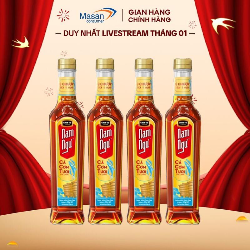  Combo 4 Nước mắm Nam Ngư Cá Cơm Tươi chai thủy tinh 