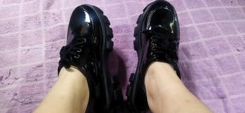Product Review of Lovely Sepatu Sekolah Docmart Wanita Loafers Hitam Terbaru 2024 Fashion Korean Style Premium Import Quality R-15 Bisa COD Karet Shoes Kerja Hitam Kasual from ** 0