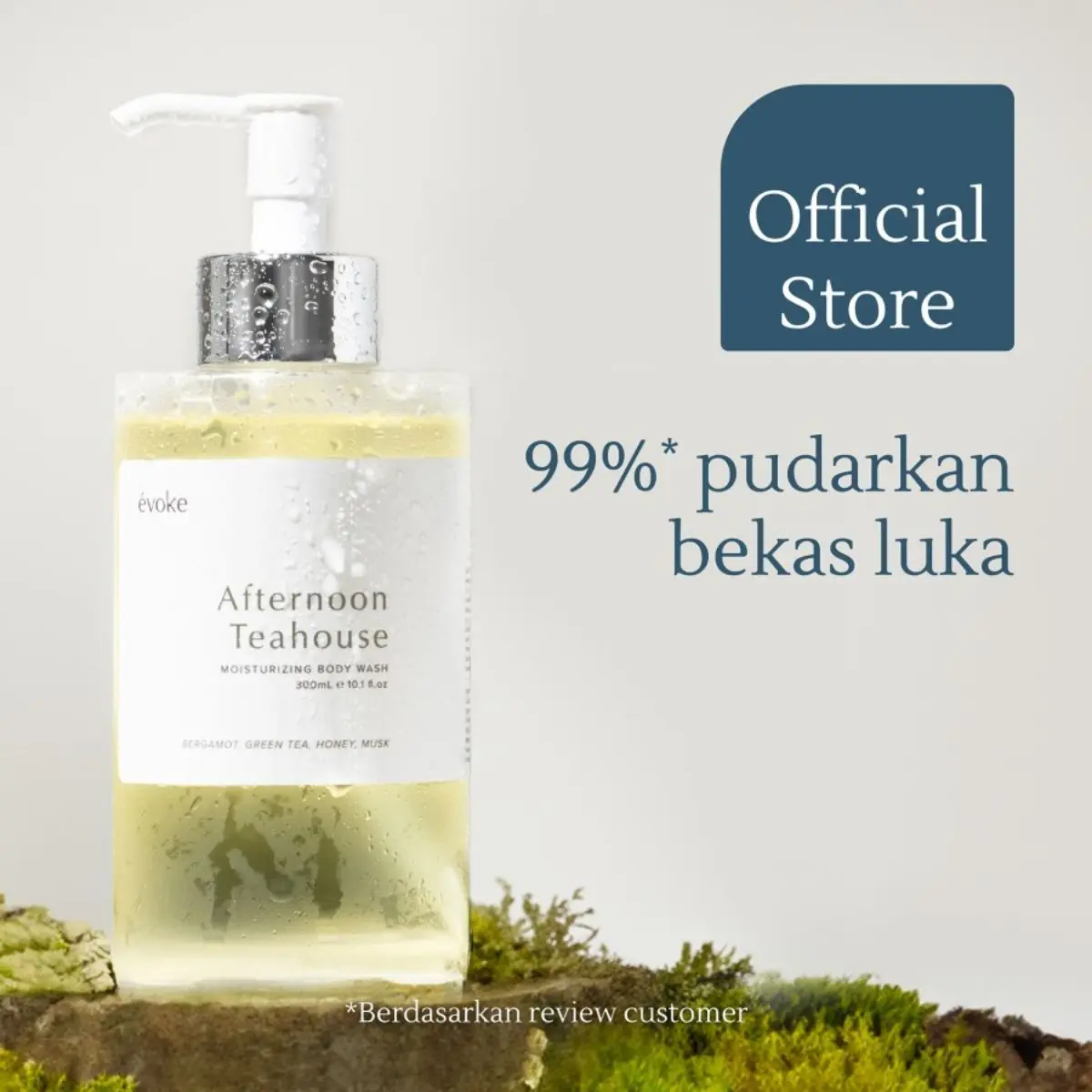 TERLARIS EVOKE Body Wash - Afternoon Teahouse | Sabun Kulit Koreng / Gatal / luka Basah (300ml) READY STOK Mandi Soap Tubuh Cair Perawatan Membersihkan Liquid Berminyak Jerawat Punggung