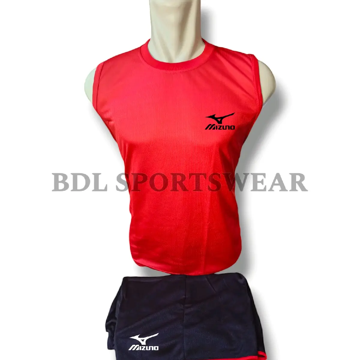 Setelan Jersey Singlet Mizuno Sport Kaos Tanpa Lengan Olahraga Pria Wanita Baju Simpel Polos Sport Premium Pakaian Santai Set Celana Atasan Volly