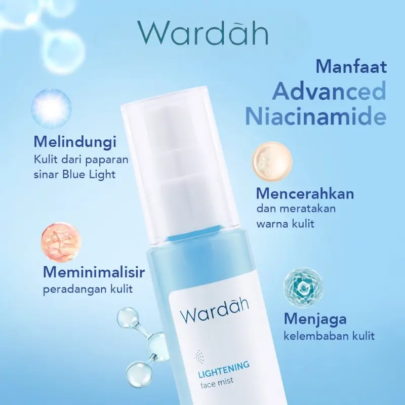 Wardah Lightening Face Mist 60 ml  | Primer | Setting Spray | Refresh 5