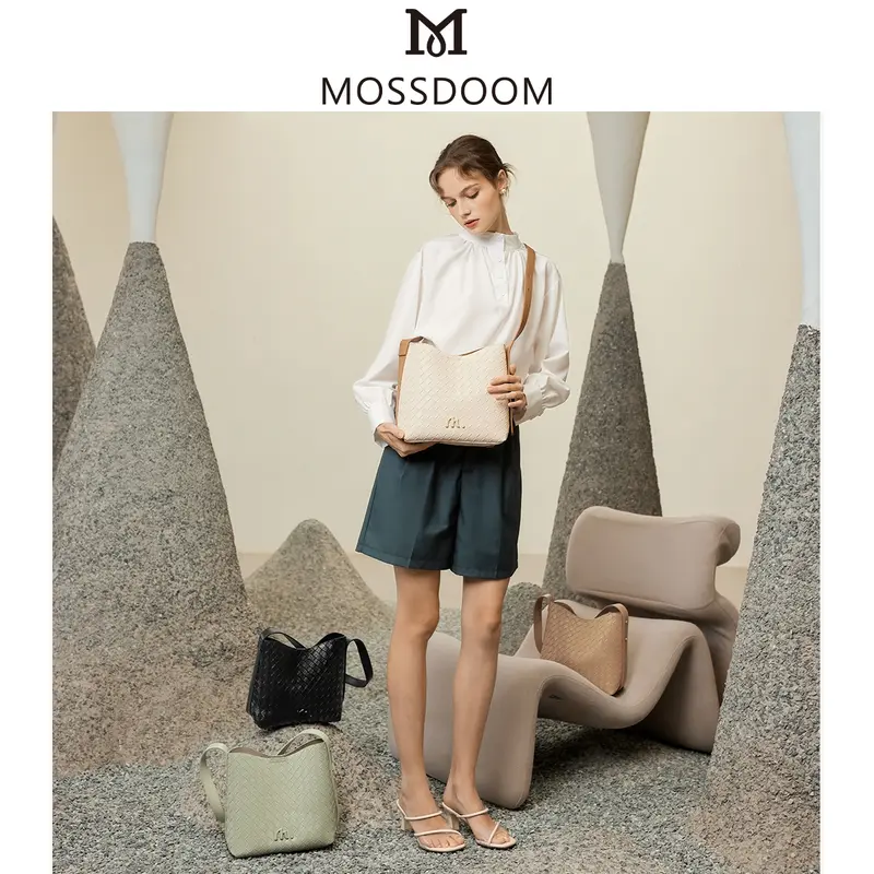 [SPECIAL OFFER]MOSSDOOM Tas Wanita Vela Bag Temperamen Premium yang Elegan Tas Bahu Komuter yang Trendi 3