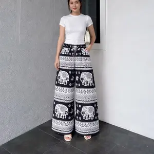 Celana Panjang Kulot Motif Gajah Rayon Premium Unisex