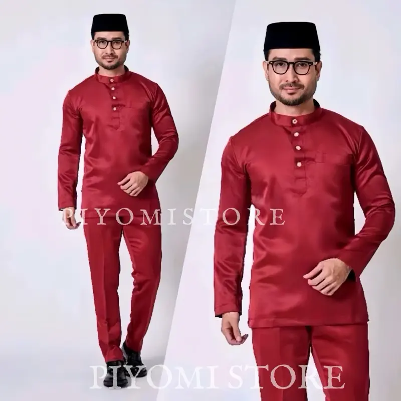 ￼Set baju celana melayu cekak musang teluk belanga pria Premium 3