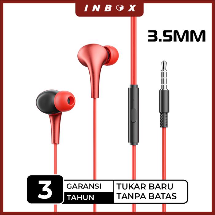 Gambar INBOX ENCOK H-1 Earphone 3.5mm Super Bass HD Audio Stereo Microphone Headphone Headset dari INBOX Jakarta Kota Administrasi Jakarta Pusat Tokopedia