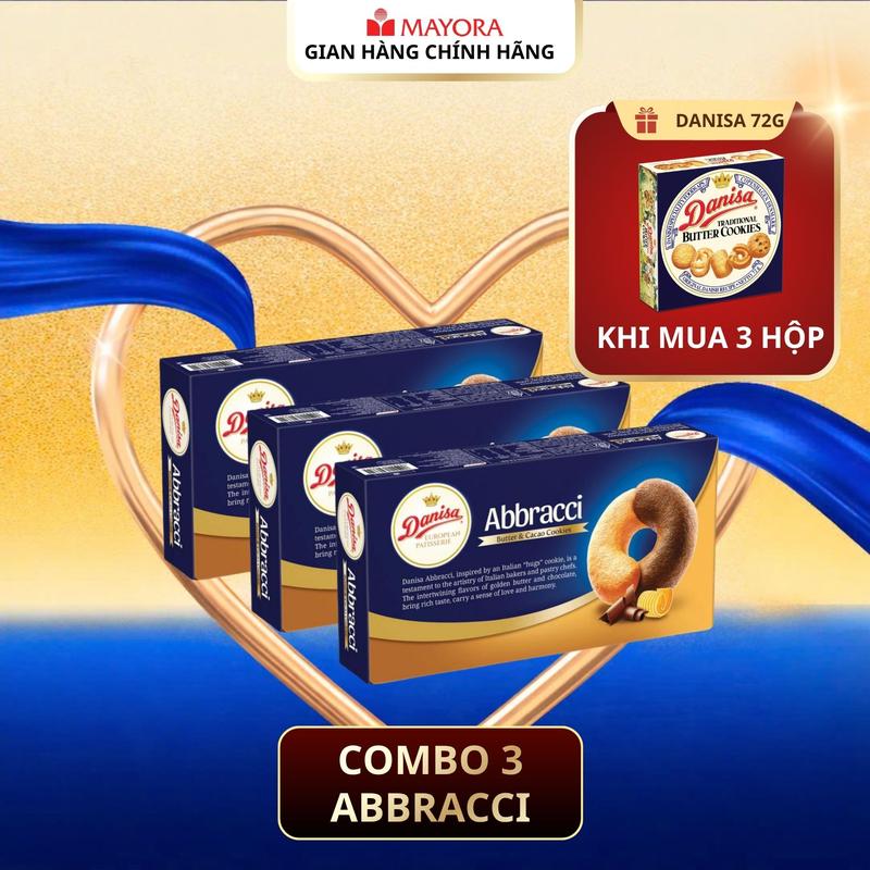 Bánh Quy Bơ & Cacao Danisa Abbracci Hộp 168g