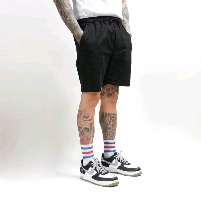 Celana Pendek Boardshort Hitam Terlaris - Bahan Micro Suede celana pendek Casual 1