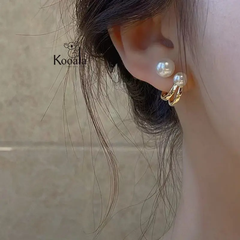 Anting Stacey 2 Pcs Aksesoris Wanita Model Simple Elegan Fashionable Kekinian 3
