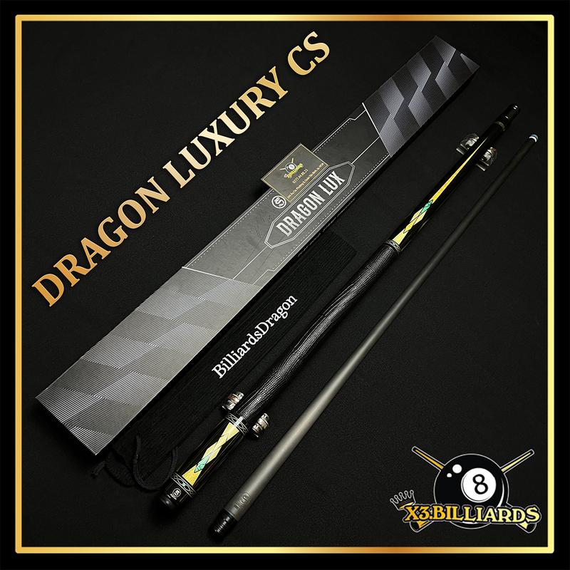  Cơ Bida Pool Dragon Luxury CS 2025 Ngọn Full Carbon Công Nghệ Giảm Bạt Giảm Văng Tốt Chuôi Bền Ngọn Bền 