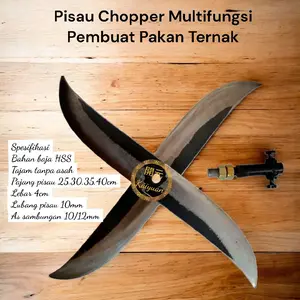 Pisau Chopper pisau pencacah sayur rumput debog pisang multifungsi