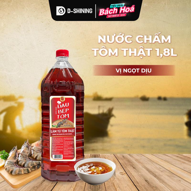  Nước Chấm Tôm Đầu Bếp Tôm 1.8L – Nước Chấm Pha Sẵn Đậm Đà Chuẩn Vị Cho Nhà Hàng Quán Ăn Dung Tích Lớn Tiết Kiệm Chi Phí 