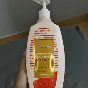 LIORA Booster Whitening Body Serum DNA Salmon 750ML | Body Serum Mencerahkan Kulit Tubuh Tangan & Kakihingga | Hand Body Lotion Whitening Melembapkan Kulit Kering Kusam | Lotion Badan Niacinamide Perawatan Kulit Cerah, Lembap & Halus Collagen Booster