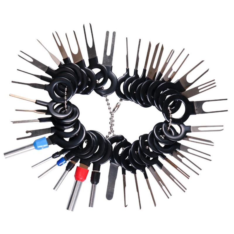Product Introduction of 41PCS/38PCS Waterproof Bag Terminal Removal Kit Stylus Wiring Crimp Connector Pin Extractor Puller Terminal Repair Tools 44