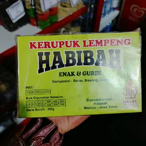 Habibah Kerupuk Lempeng Habibah Enak & Gurih Halal Beras Bawang Gurih 200g