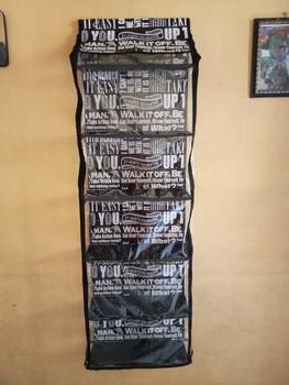 Product Review of Limited edition! Rak tas gantung jumbo motif estetik bahan frint 3D rak tas motif wallpaper koran / rak tertutup alas triplek mika tebal / rak gantung jumbo spon frint 3D from S**i A**h b**n 1