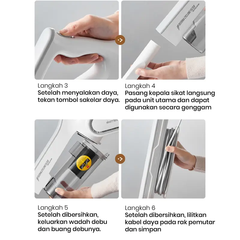 【COD】Deerma DX700/DX700S 2-In-1 Handheld Vacuum Cleaner home penyedot debu 6