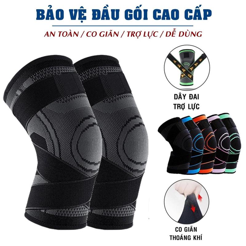 Bó Gối Thể Thao AOLIKES Bảo Vệ Đầu Gối Nam Nữ Băng Đầu Gối Chính Hãng Giá Rẻ Pickleball Chạy Bộ Gym Yoga Cầu Lông Đạp Xe