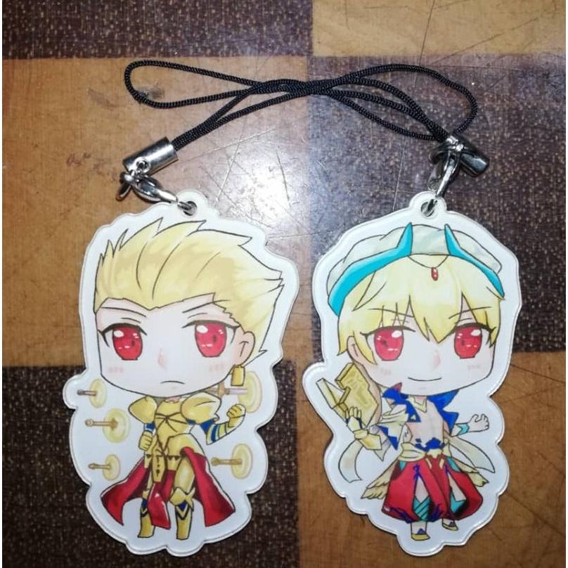 [Xsaye] Gilgamesh (Archer and Caster) 2xPcs Combo Doujin Fan Art Cell Mobile Phone Acrylic Charms Keychains Fate