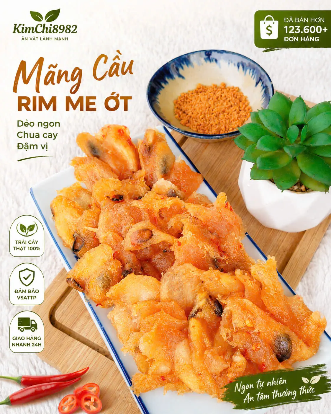 Mãng Cầu Rim Me Ớt 250g | Trái Cây Sấy | Ăn Vặt Chua Cay | Đặc Sản Đồng Tháp | KimChi8982
