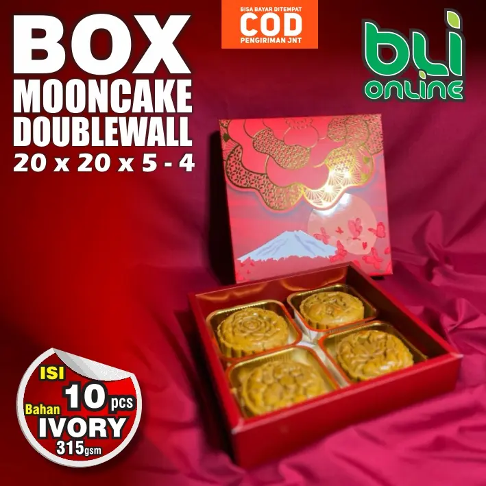 Box Mooncake 20 x 20 x 5 / Kotak Kue Bulan / Box Hampers / Dus Pudding / Box cake / Kardus Kue 2