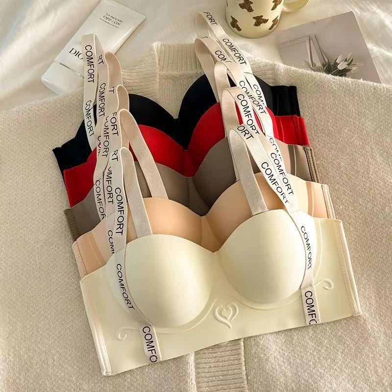 Combo 2 Áo lót nữ su đúc quả ngang không gọng nâng đẩy vòng 1 tròn đầy phối dây chữ [Form to lùi size], Áo ngực bản to -- KING SHOP A4412