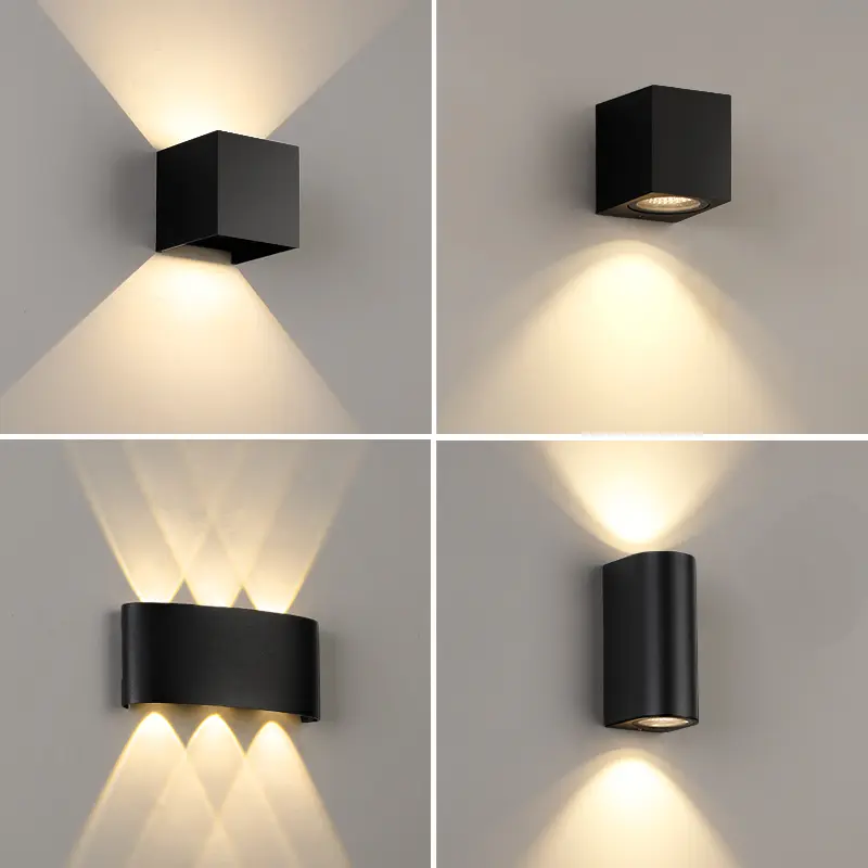Power on outdoor wall lamp, wall washing lamp, spotlight, waterproof hotel door pillar, up and down stairs, double headed door number, exterior wall lamp