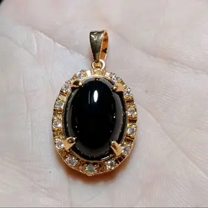 Liontin Bandul Batu Akik Nyaman Wulung Ukuran 16×12