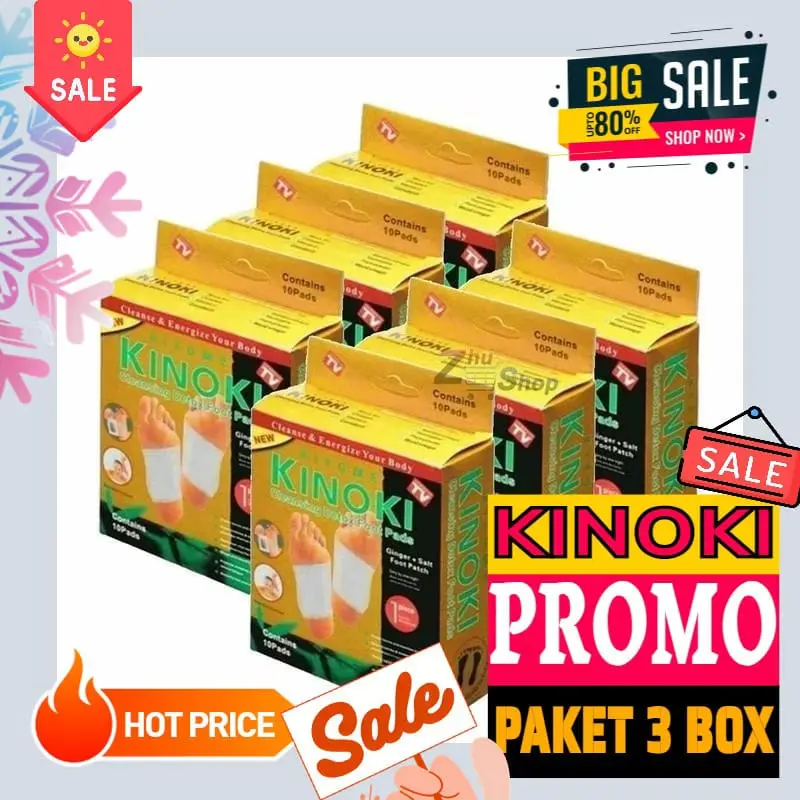 3 BOX 30 PCS - Kinoki Gold Foot Patch Detox 10 Pad – Koyo Kaki Herbal Redakan Pegal & Lelah
