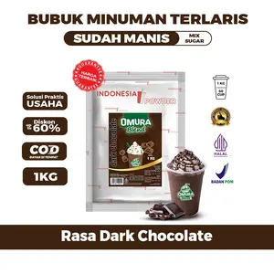 Bubuk Minuman Dark Chocolate / Cokelat / Coklat | Horeca | Praktis Untuk Usaha | Blend Mudah Larut | 1 Kg | Mix Krimer