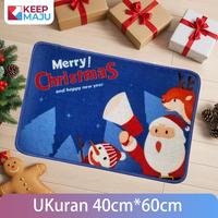 Gambar KEEP MAJU Keset Lantai Natal / Keset Anti Selip Tahun Baru / Keset Pintu masuk / Dekorasi Liburan - MC-1, 40*60CM dari Keepmaju karpet official Kota Tangerang 3 Tokopedia