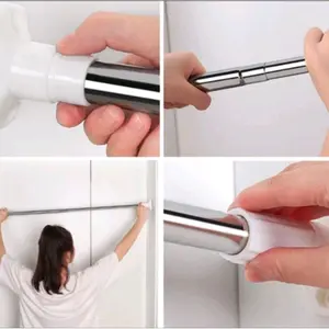 TIANG STAINLEES 160CM-300CM TIANG FLEKSIBEL KAMAR,PEMBATAS RUANG DAN JENDELA