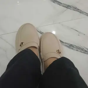Darius wanita korean style elegan 2026 Sepatu loafer sandal ootd Bahan EVA & Sol Karet Empuk Anti Slip sandal  Shoes Selop Flat Sendal Cewek