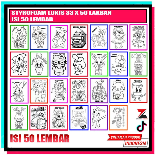 Styrofoam list lakban uk 33 x 50 isi 50 pcs