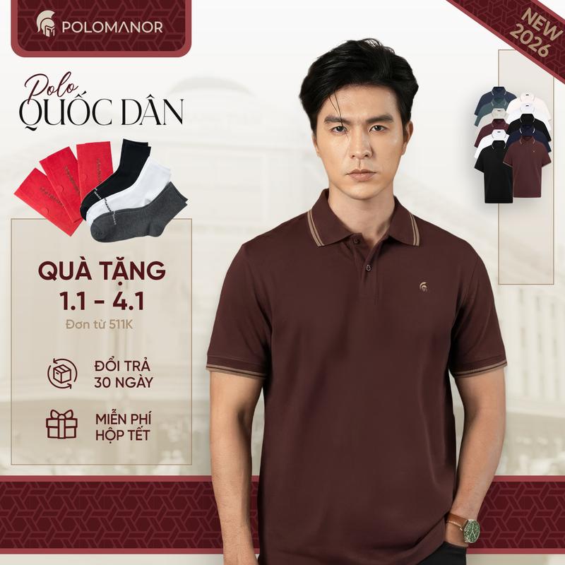 TẾT 2026 Áo polo nam cao cấp ICON DIAMOND POLO QUỐC DÂN vải CVC Diamond sang trọng - POLOMANOR