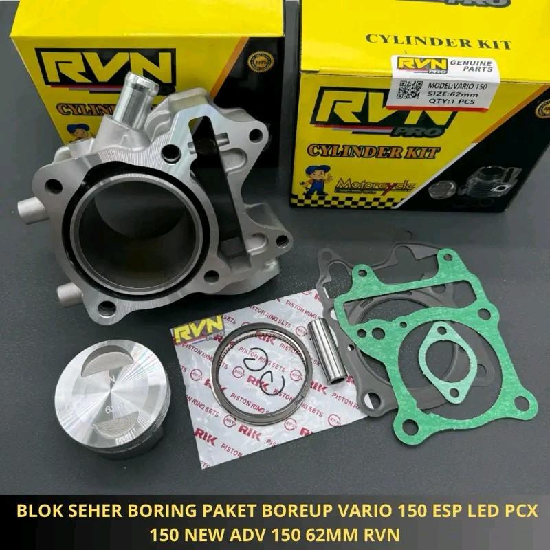 Product Introduction of BLOK SEHER BORING PAKET BOREUP BORE UP VARIO 150 125 ESP LED PCX 150 NEW ADV 150 VARIO 125 LED TECHNO 60MM 60 MM 62MM 62 MM RVN 32