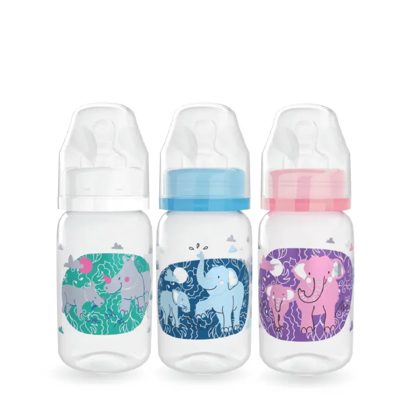 BOSU231 BOTOL SUSU HUKI PP ROUND BOTTLE 120ML CI0330 nipple gepeng 1