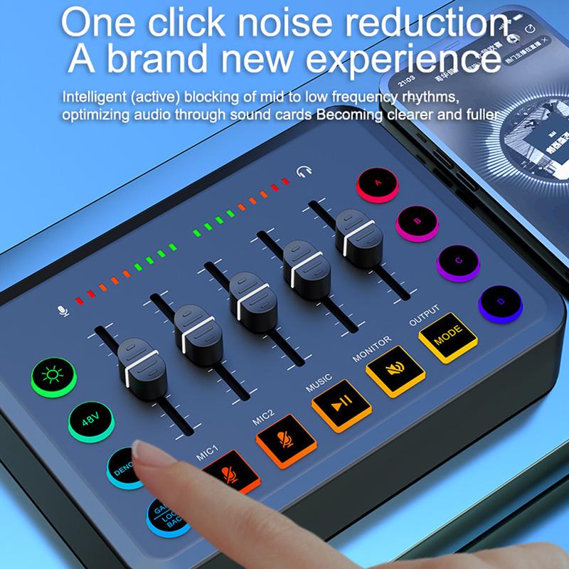 Product Introduction of F9 Live Podcast Equipment Bundle, Live Sound Card Broadcast Device Microphone Audio Set, Computers Phones Wireless BT Connection for Streaming/Live Broadcast/Recording 12