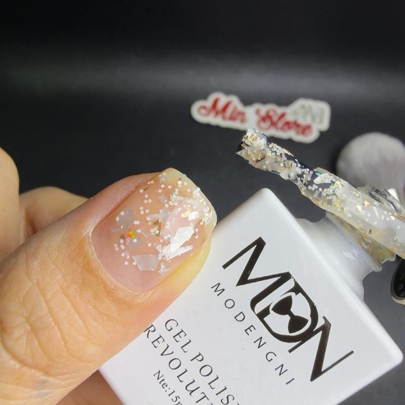 Sơn gel nhũ xà cừ lẻ chai màu 1 sử dụng được trên tất cả các màu nền móng Làm Nail