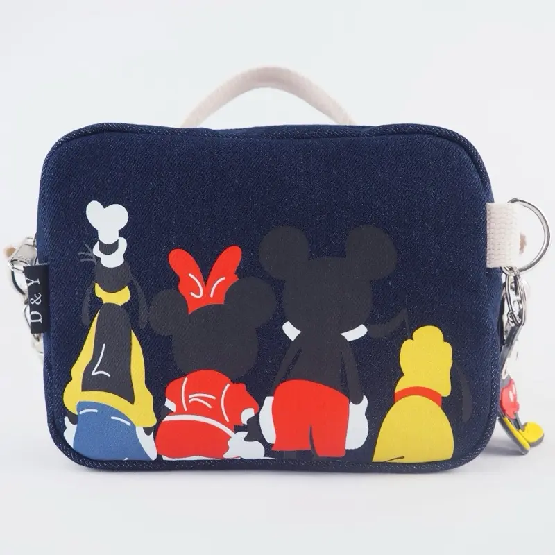 Tas Selempang Wanita Crosha Raw Denim Mickey 0
