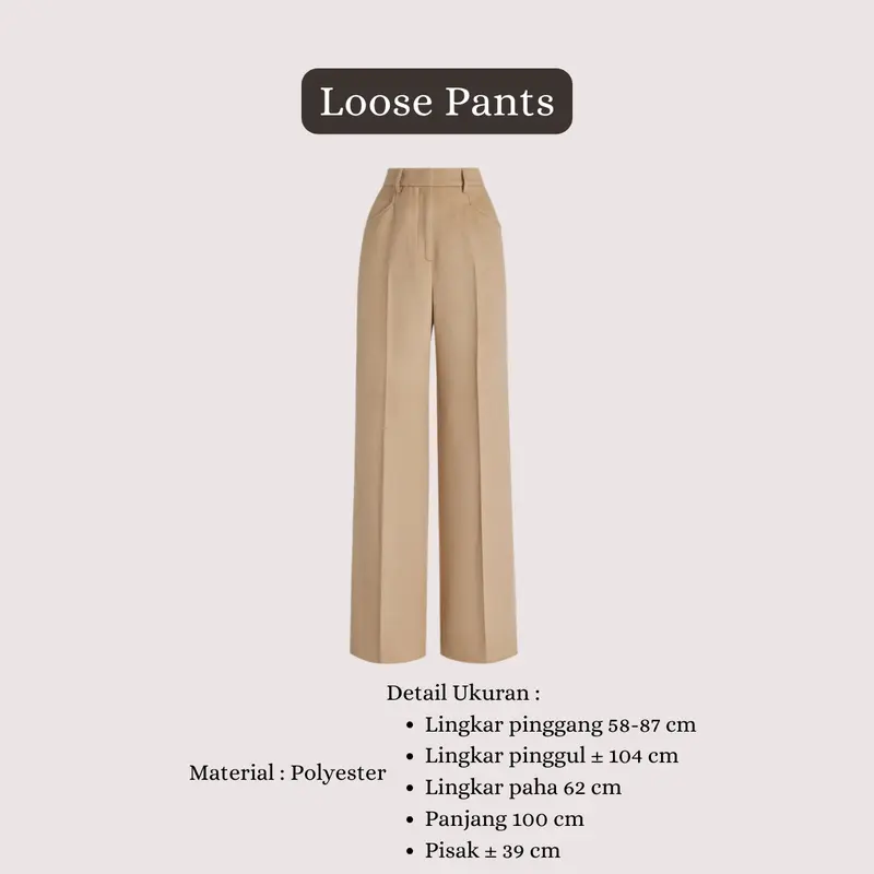 RS - Set 028 | Outfit Kantor Chic Style Formal (Setelan Blouse Tali dan Loose Pants Korean Style) 3