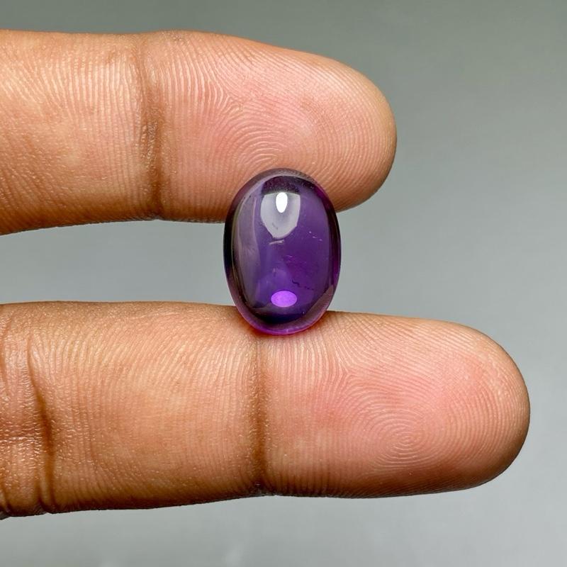 Natural Amethyst Batu Kecubung Ungu cabochon Dim 16x11.5x6.5 4